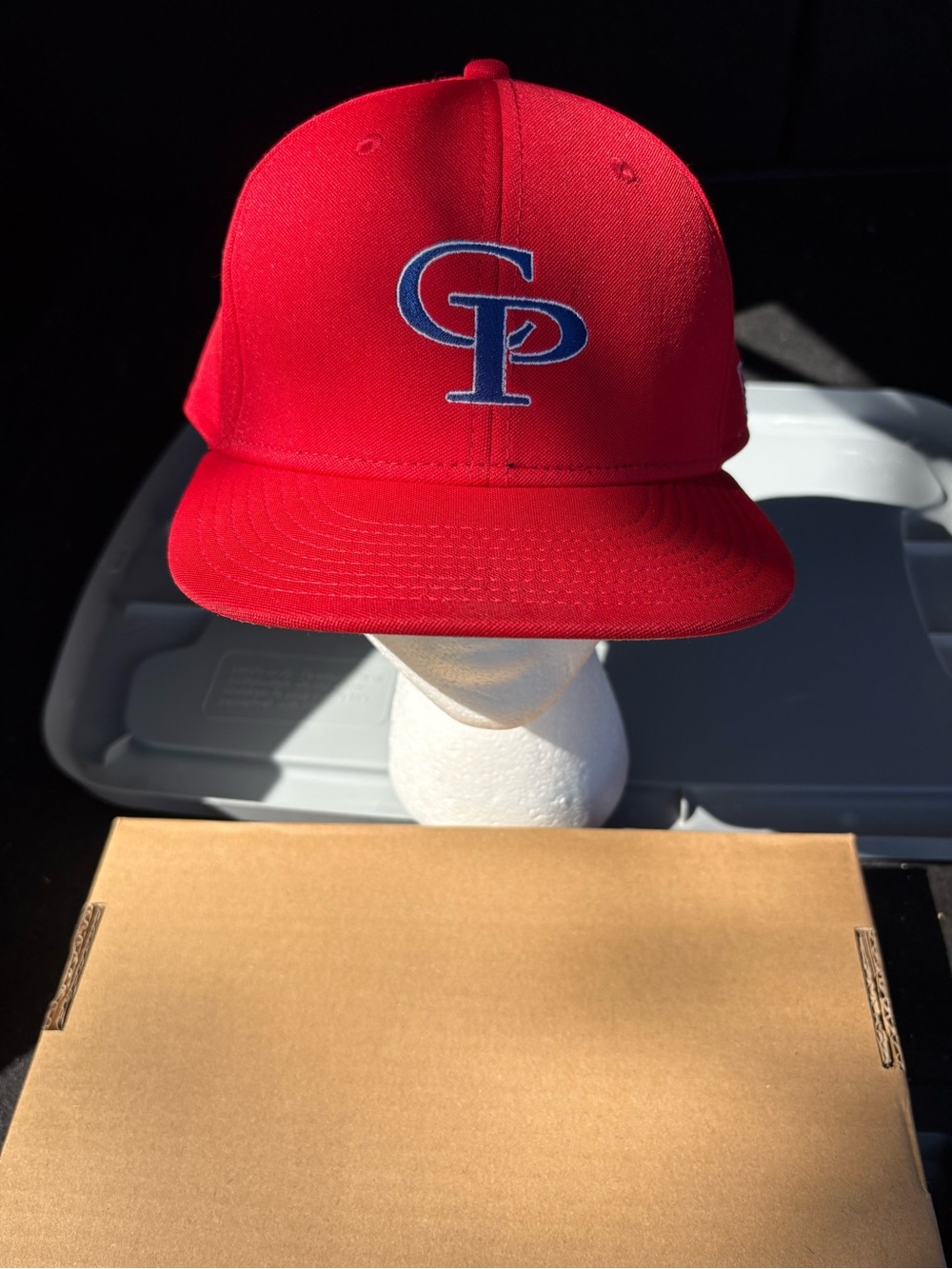 Red CP Embroidered Baseball Cap